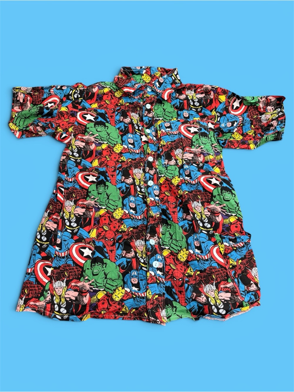 Vintage marvel button up shirt